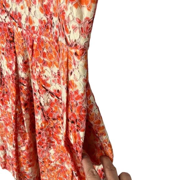 Madewell Floral Mini Dress in Orange and White - Picture 6 of 10